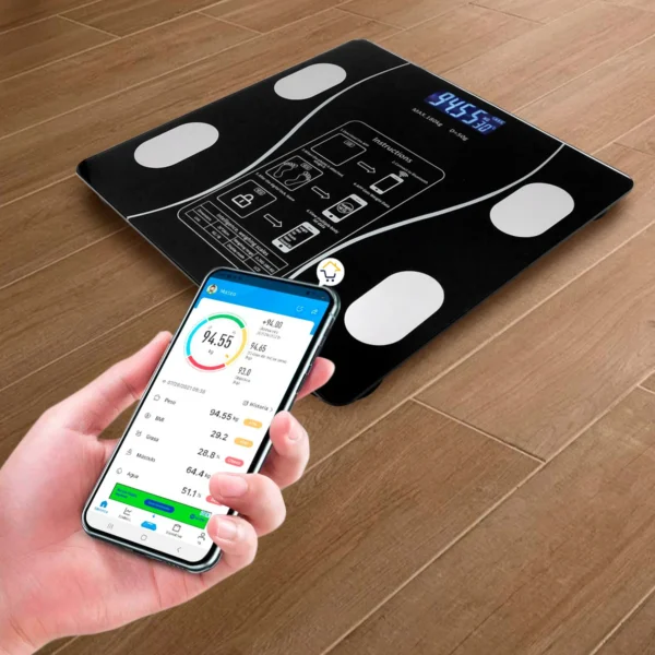 Báscula Inteligente Recargable Con Bluetooth