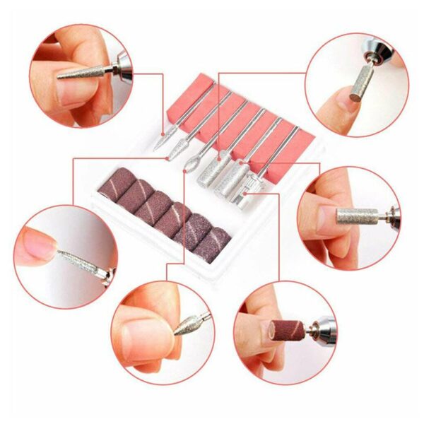 Kit Pulidor De Uñas Eléctrico Removedor Acrílico Manicure Pedicure RF PT1