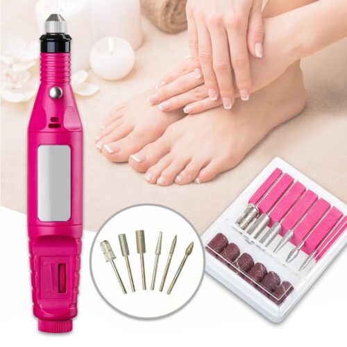 Kit Pulidor De Uñas Eléctrico Removedor Acrílico Manicure Pedicure RF PT1